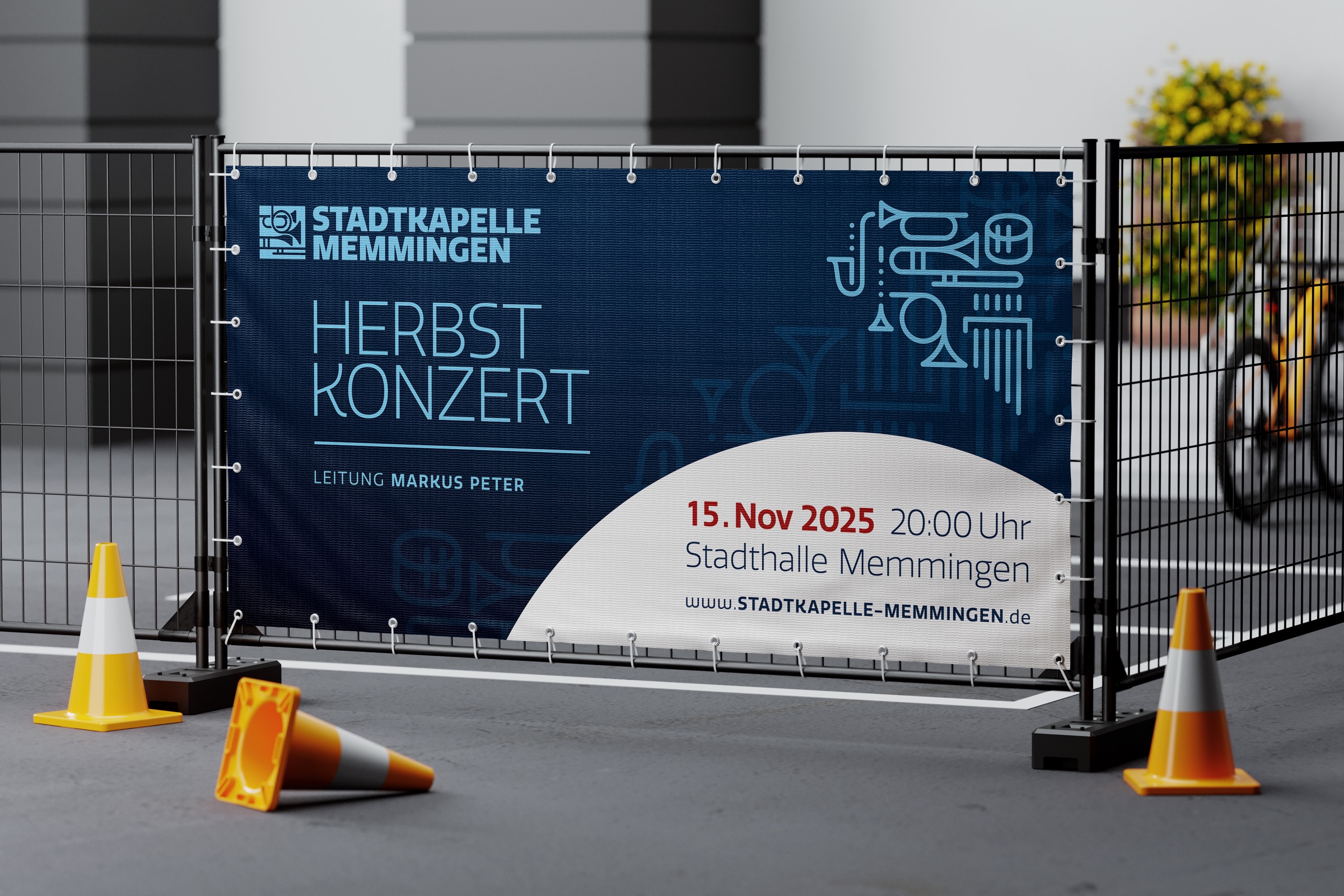 Herbstkonzert, Bauzaunbanner