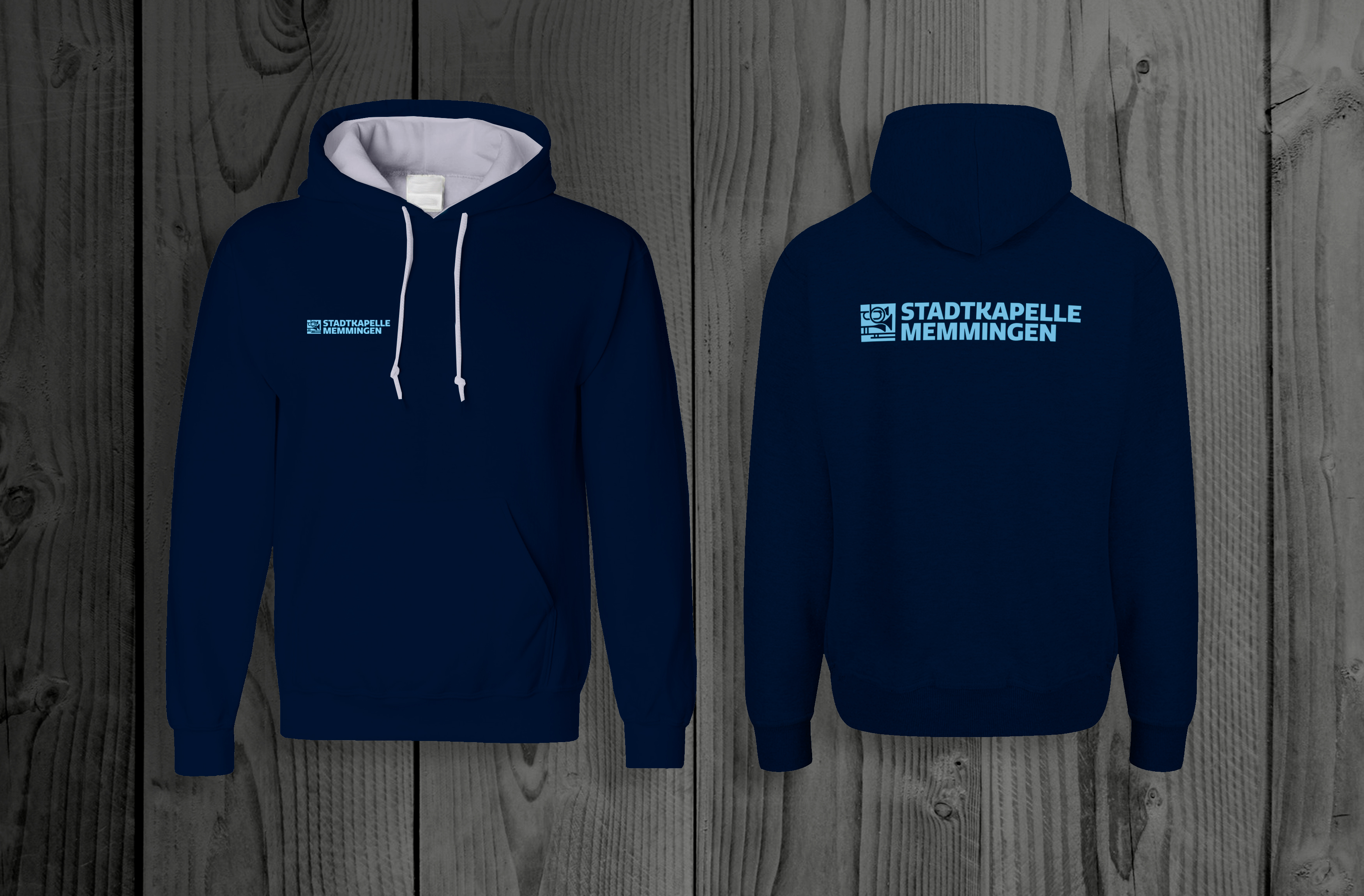 Stadtkapellen-Hoodie, Hoodie · Vorder- und Rückseite