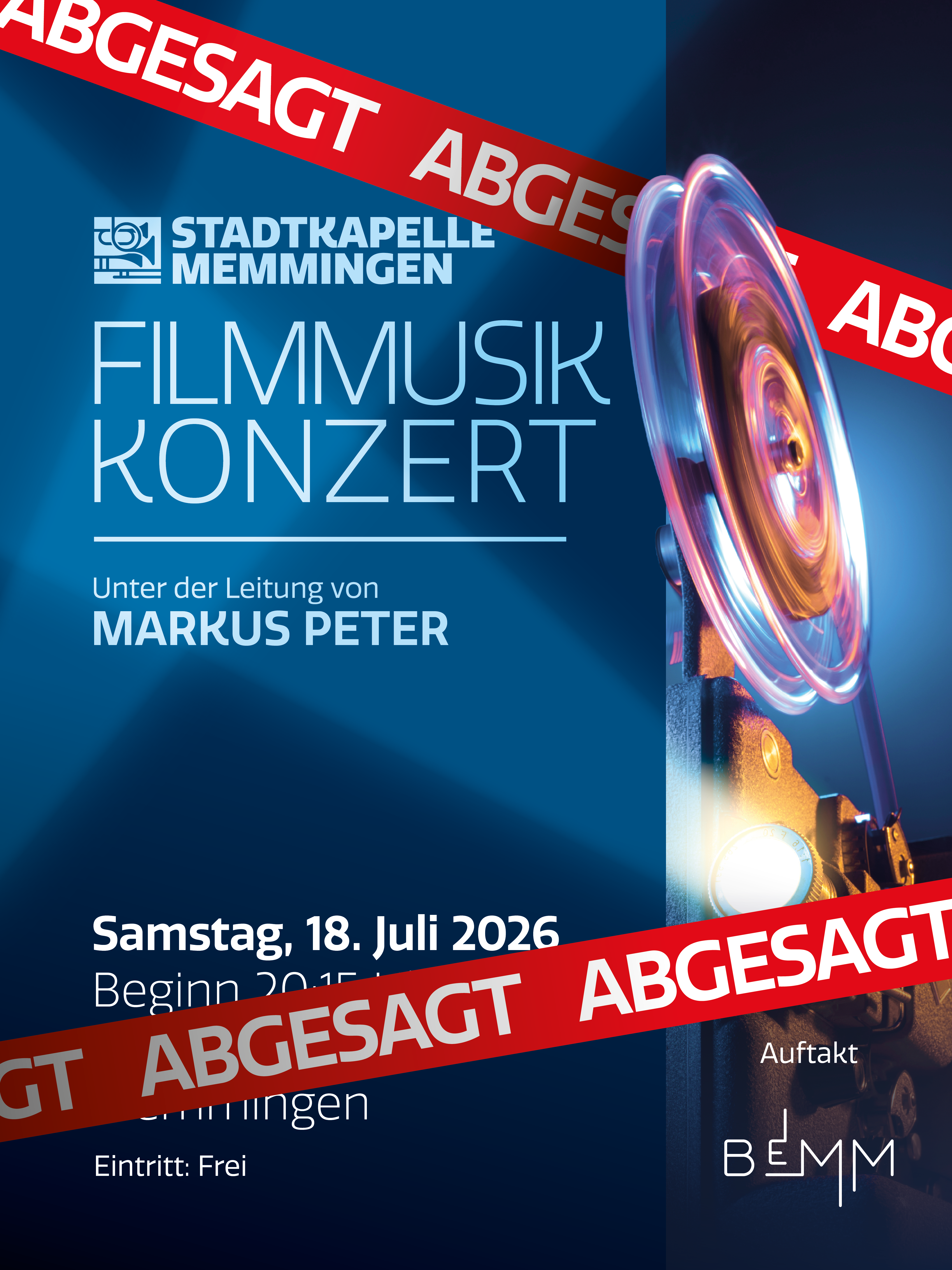 Filmmusikkonzert abgesagt, Instagram Feed